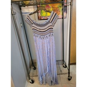 Pattern open front dress